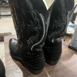 Python skin cowboy boots